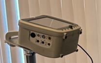 The vitals monitor on its stand in one of our treatment rooms.